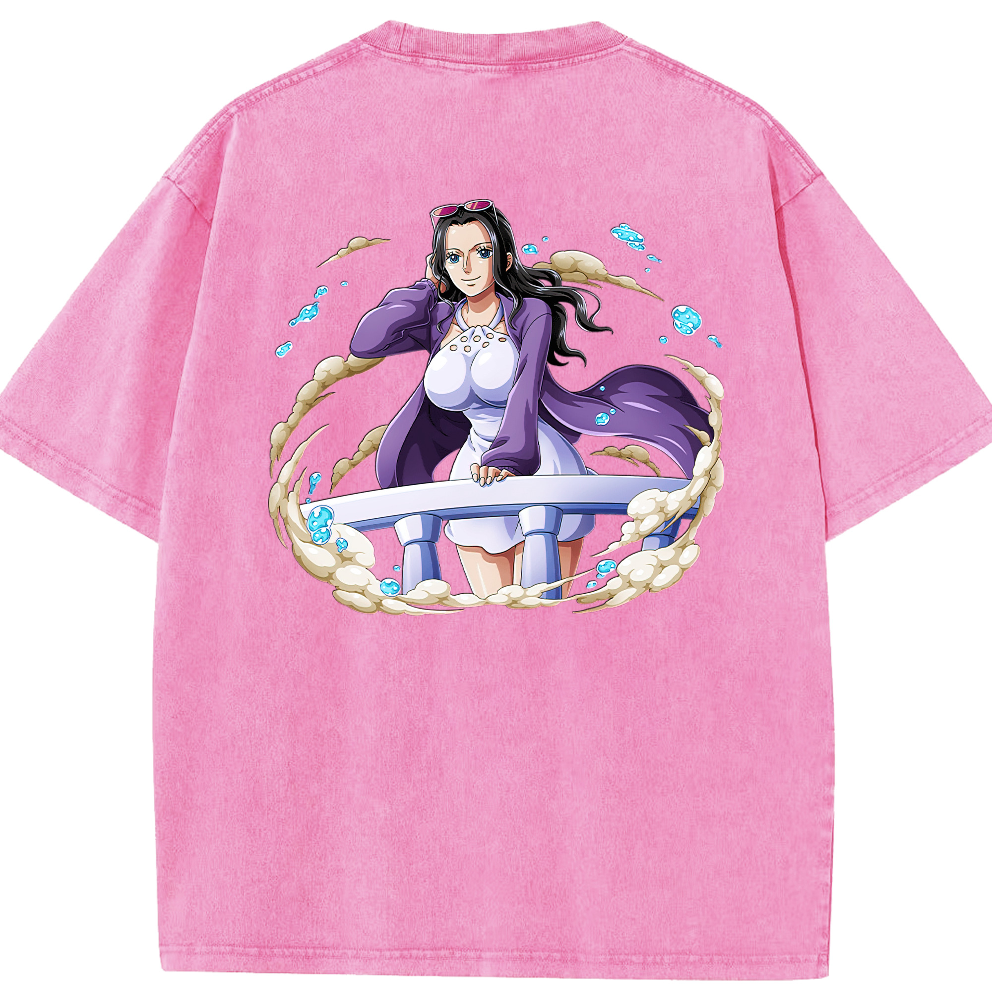 ワンピース ニコ・ロビン ONE PIECE Nico Robin 綿100% ヴィンテージ風 半袖Tシャツ（背面プリント）